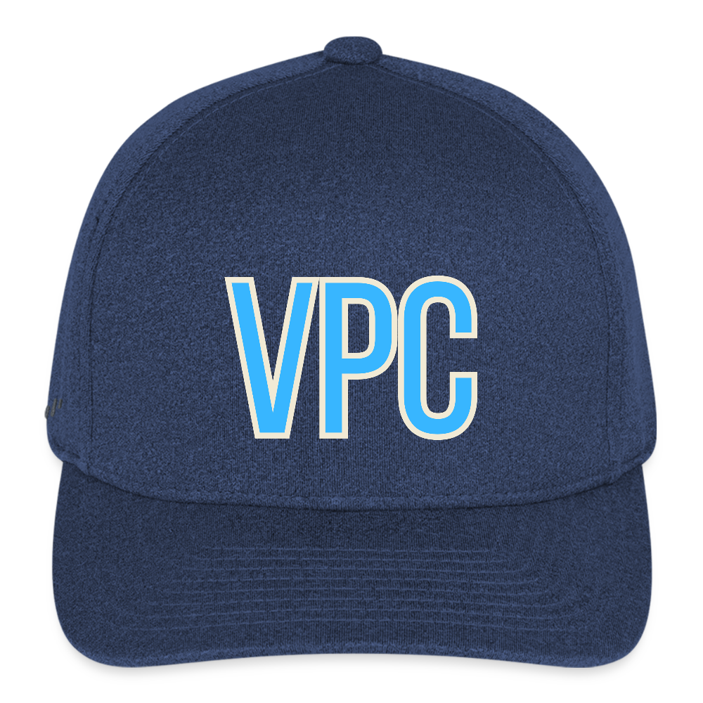 VPC Outlined Front Only Flexfit  Melange Baseball Cap - heather navy